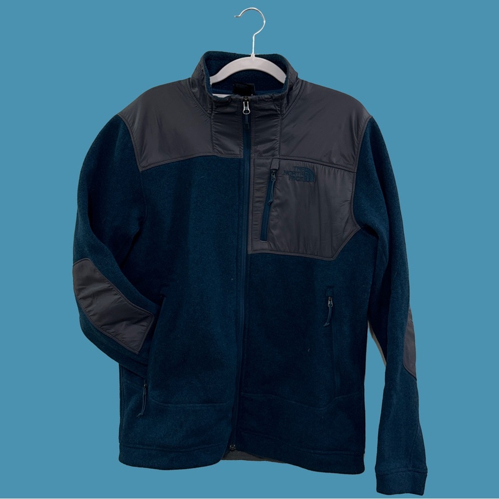 The North Face teal zip up size M